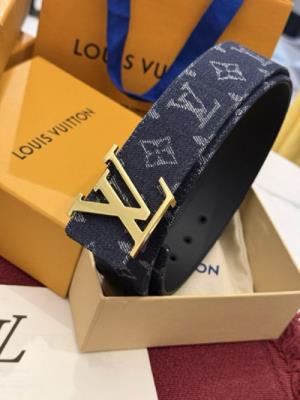 wholesale quality louis vuitton initiales monogram denim belt model no. 854
